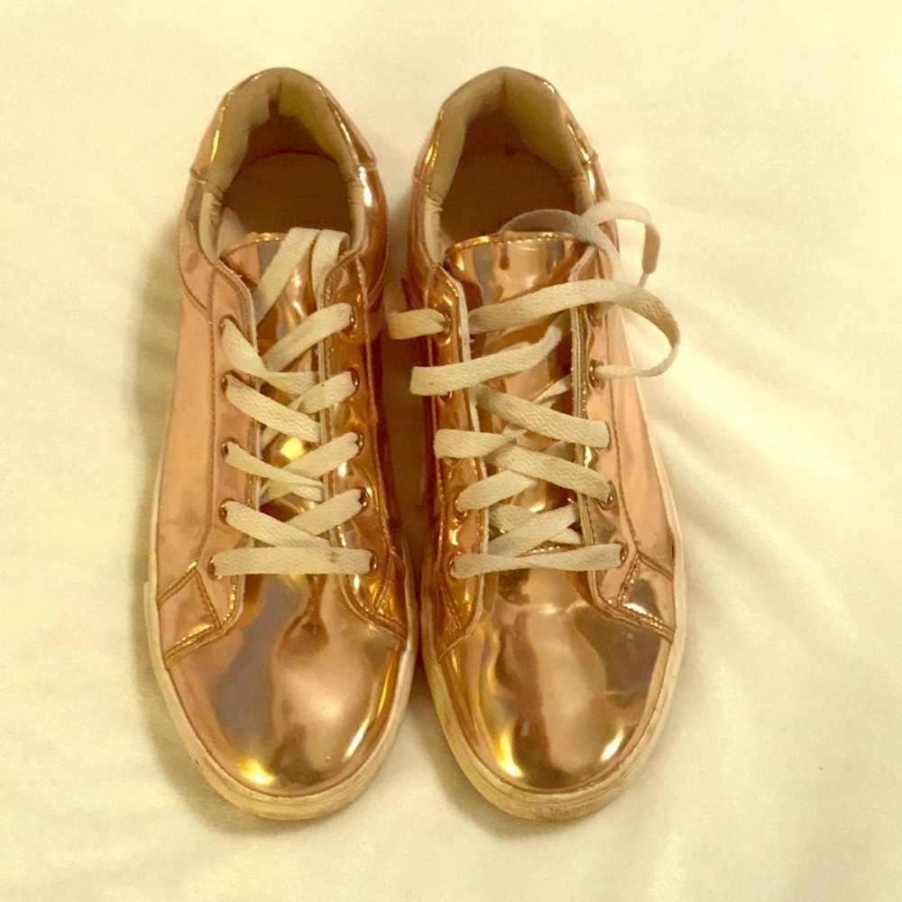Rose gold sneakers